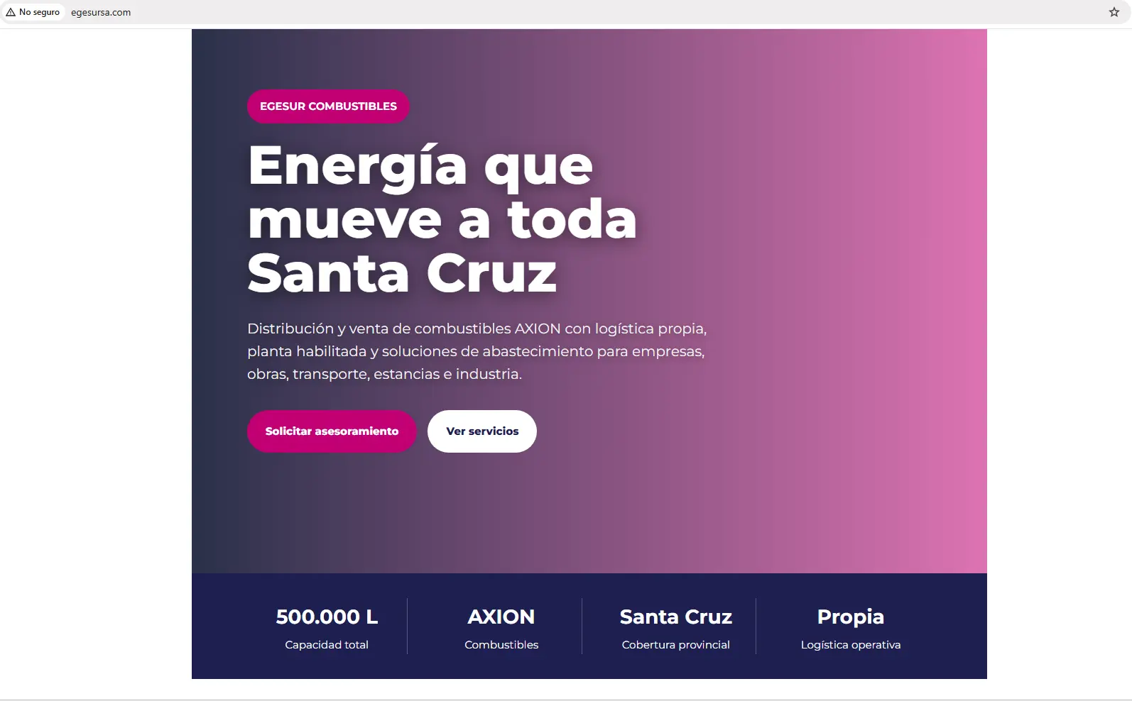 Página web de EGESUR